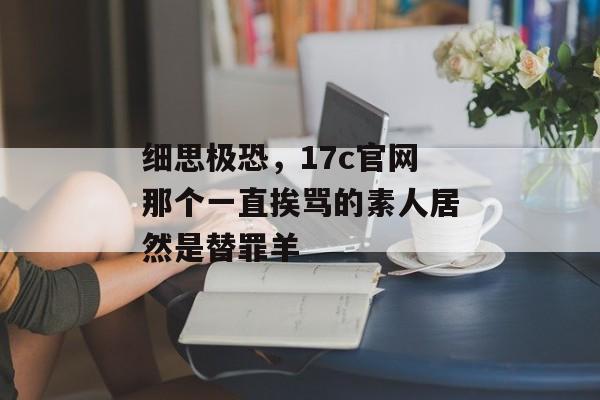 细思极恐，17c官网那个一直挨骂的素人居然是替罪羊